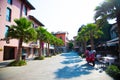 Vespa in Italy, Sirmione on Gardasee Royalty Free Stock Photo