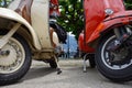 Vespa meeting in AltmÃÂ¼nster, Salzkammergut,