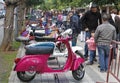 Vespa models exposed in a local fair