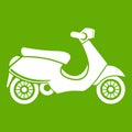 Vespa scooter icon green Royalty Free Stock Photo