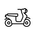 Vespa scooty icon Royalty Free Stock Photo