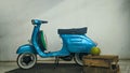 Vespa sprint old blue italy Royalty Free Stock Photo