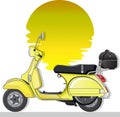 Illustration of a classic motorcycle vector Royalty Free Stock Photo