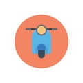 Vespa vector flat color icon