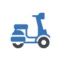 Vespa vector glyph colour icon