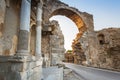 Vespasian gate to the ancient city of Side, Turkey Royalty Free Stock Photo