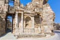 Vespasian gate to the ancient city of Side, Turkey Royalty Free Stock Photo