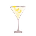 Vesper cocktail. Classic alcoholic cocktail with gin, vodka.