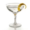 Vesper martini alcoholic cocktail. Refreshing vesper martini cocktail.