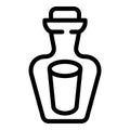 Vessel empty bottle icon outline vector. Message sos Royalty Free Stock Photo