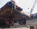 Vessel maintenance at dry dock