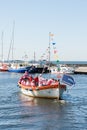 A vessel with the members of a Shanty choir