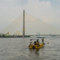 Vessel Municipal garbage collection Chao Phraya River, Bangkok,