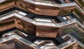 Vessel, structure and visitor attraction close up, at Hudson Yards Public Square. New York, USA