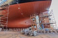 Vessel Tanker on dry dock Royalty Free Stock Photo