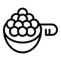 Vessel with tapioca pearls icon outline vector. Delectable bubble tea Royalty Free Stock Photo