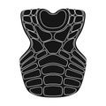 Vest baseball. Baseball single icon in black style vector symbol stock illustration web.