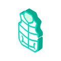 Vest clothes isometric icon vector color illustration