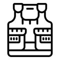 Vest icon outline vector. Police kevlar