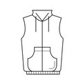 Vest jacket vector line icon.