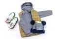 Vest,jumper,sweater and hat with sneakers.baby children& x27;s clothes,clothing for spring, autumn winter