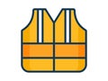 Vest labour single isolated icon with filled line style