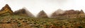 Vesta Temple Flanked By Whites Butte and Marsh Butte With A Winter Storm Coming Over The Rim Royalty Free Stock Photo