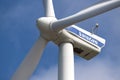 Vestas wind turbine against blue sky Royalty Free Stock Photo