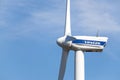 Vestas wind turbine against blue sky Royalty Free Stock Photo