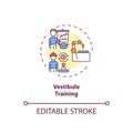 Vestibule training concept icon