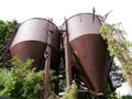 Vestige of the vats of the candy factory Blanchet in Guadeloupe