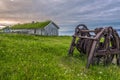 Vestiges of the portal mechanism and all building in abandoned fisherÃ¢â¬â¢s village Hamningberg in Varanger Peninsula of Norwegian Royalty Free Stock Photo