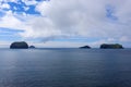 Vestmannaeyjar island beach day view, Iceland landscape.Surtsey island