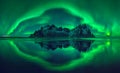 Vestrahorn aurora Royalty Free Stock Photo