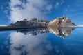 Vestrahorn Mountain reflections in Iceland