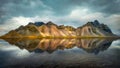 Vestrahorn Mountains by the Ocean in Eastern Iceland Royalty Free Stock Photo