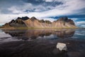 Vestrahorn Stockknes mountain range ,Batman Mountain ,Iceland Summer.