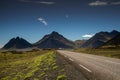 Vestrahorn Stockknes mountain range ,Batman Mountain ,Iceland Summer.