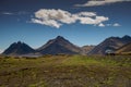 Vestrahorn Stockknes mountain range ,Batman Mountain ,Iceland Summer.