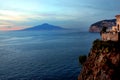 Vesuvius from Sorrentine peninsula Coast Italy Royalty Free Stock Photo