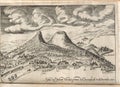 Vesuvius in ancient book by Gian Bernardino Giuliani published in 1632
