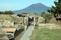 Vesuvius over pompeii Royalty Free Stock Photo