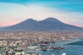 Vesuvius volcano in the sunrise