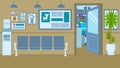 Vet Clinic Interior Flat Vector Color Illustration Royalty Free Stock Photo