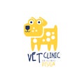 Vet clinic logo template original design, badge with dog