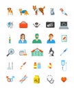 Vet clinic services vector icons Royalty Free Stock Photo