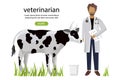 Vet doctor Vector. Medicine poster project layout templates