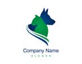 Vet logo cat and dog Royalty Free Stock Photo