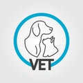 Vet logo design Royalty Free Stock Photo