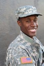 Veteran African American Soldier Smiling Royalty Free Stock Photo